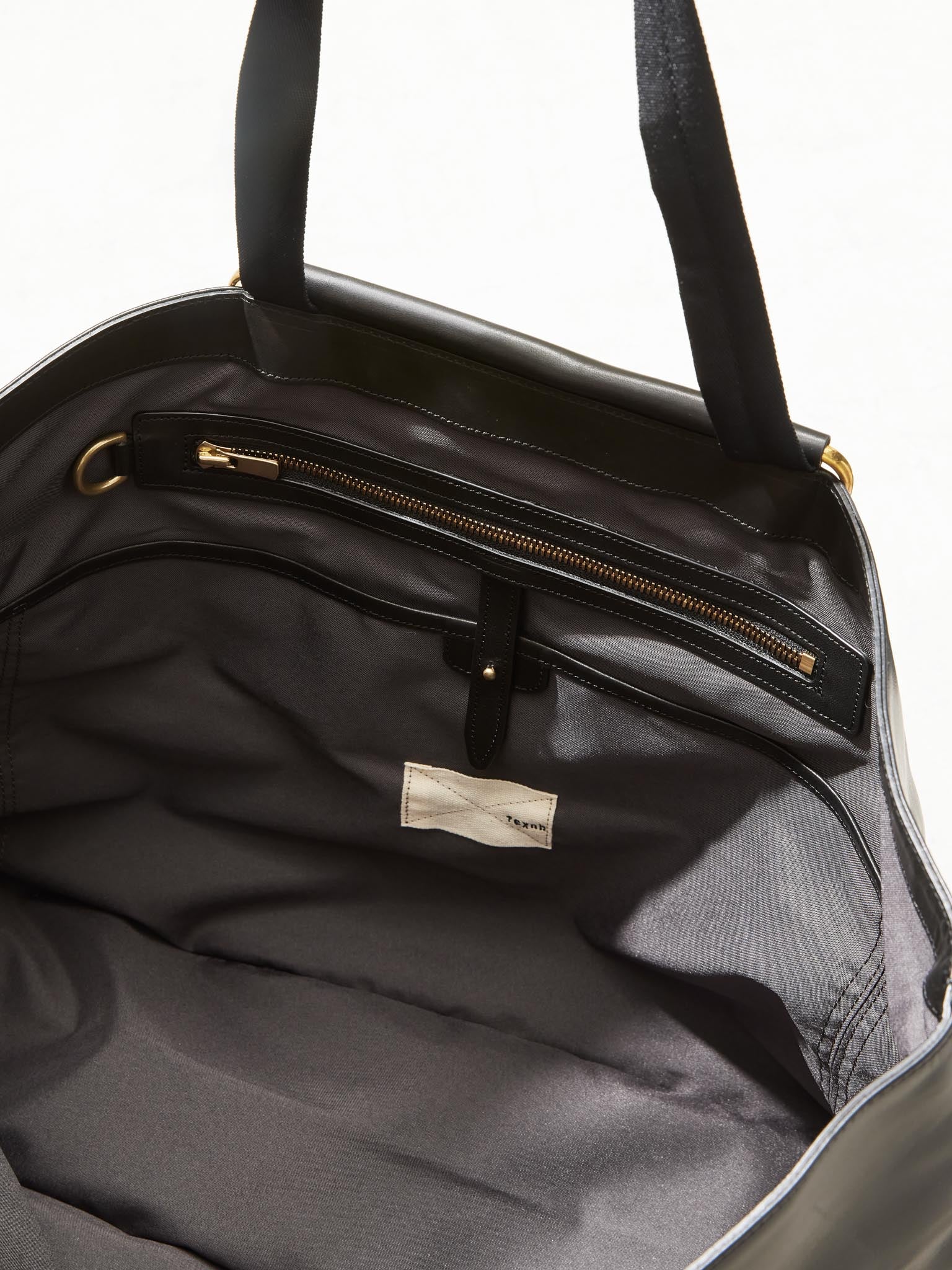 BRASS HANDLE TOTE / LEATHER