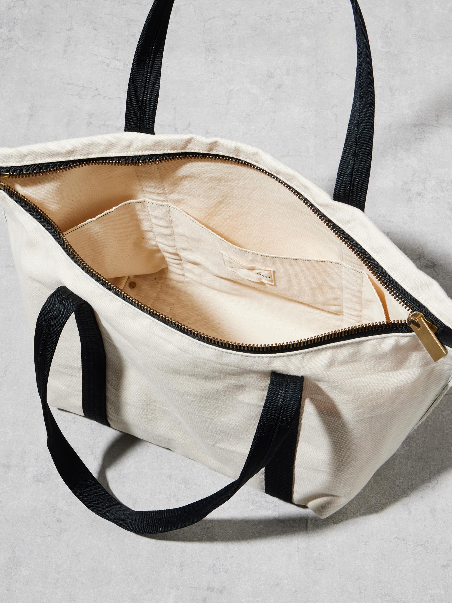 SELVEDGE CANVAS ZIP TOTE / M