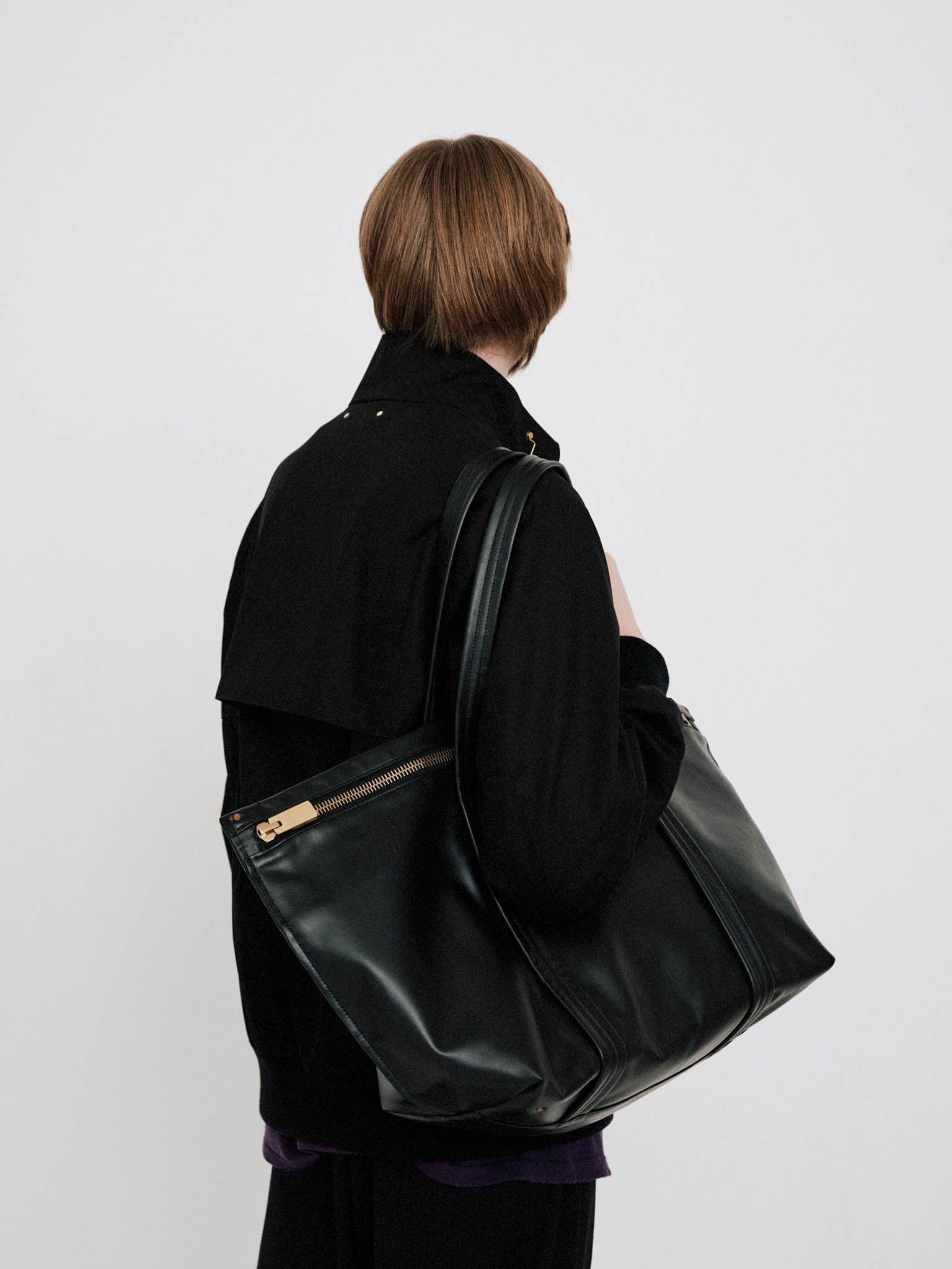 BLOCK ZIP TOTE