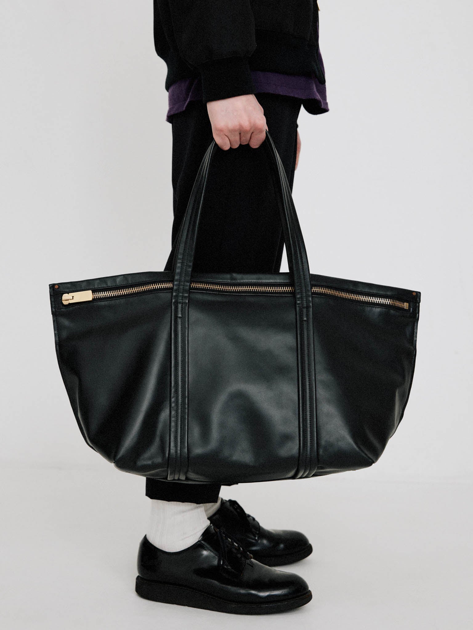 BLOCK ZIP TOTE