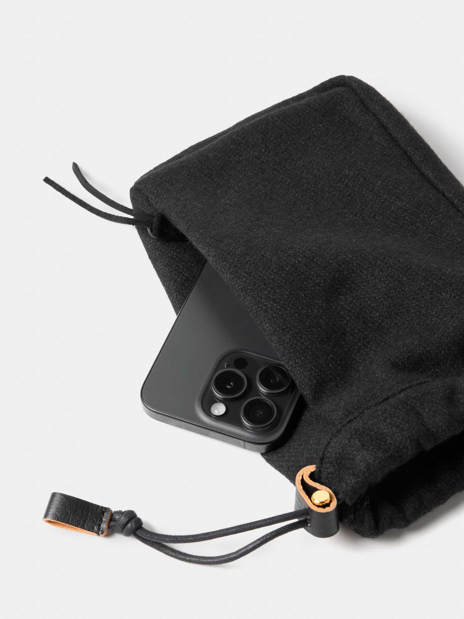 DRAWSTRING POUCH M / WOOL