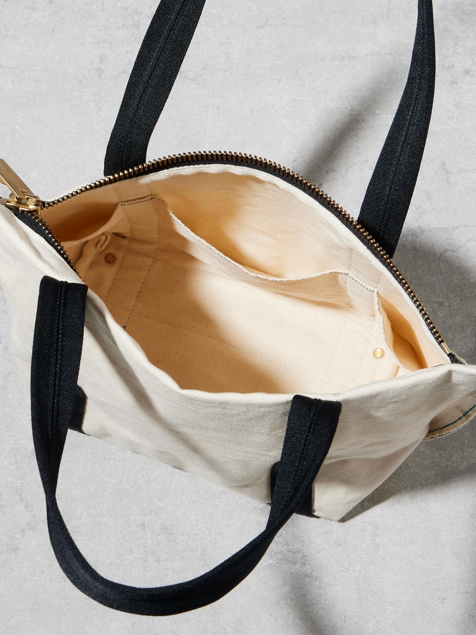 SELVEDGE CANVAS ZIP TOTE / S